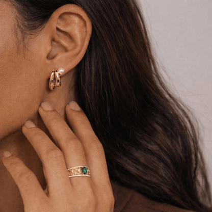 Couronne Pearl Studs - Lenoir - Earrings