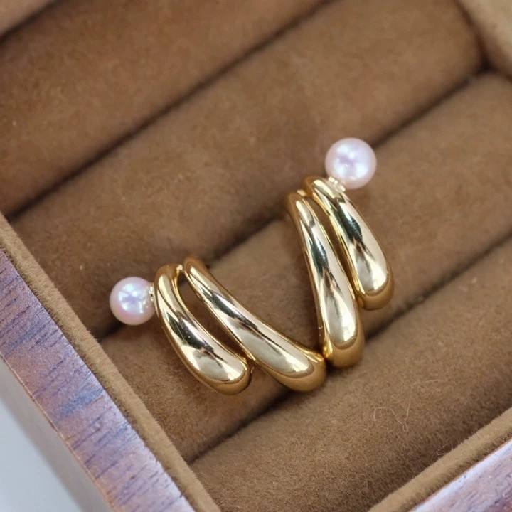 Couronne Pearl Studs - Lenoir - Earrings