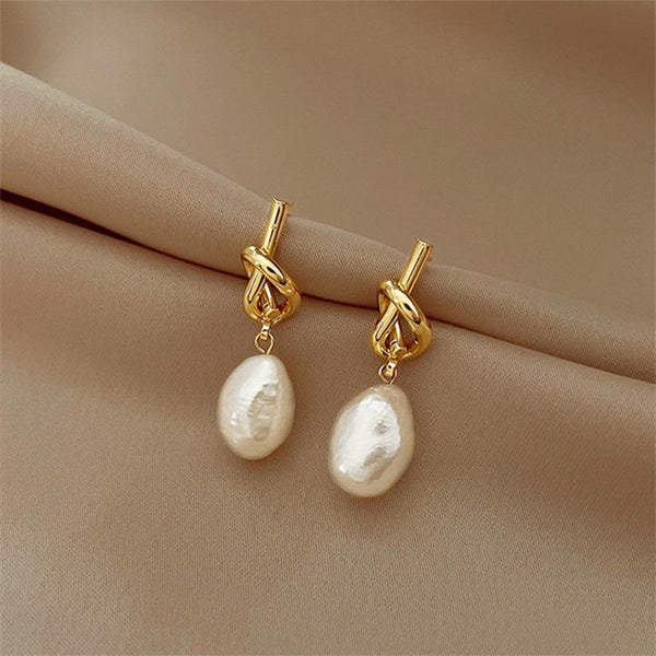 Noeud Pearl Drop Earrings - Lenoir - Earrings